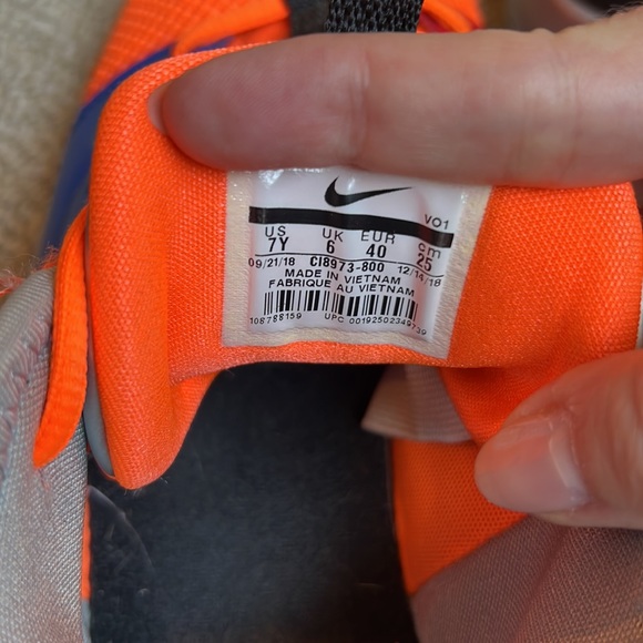 NIKE NASA PG3 C18973-800 Total Orange Blue Black Paul George -Size 7 Zoom Air - Picture 7 of 8